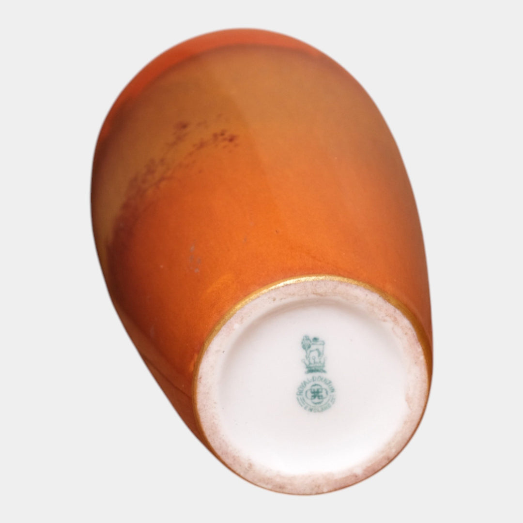 Royal Doulton English Art Pottery Sheep At Sunset Brown Red Scenic Holbein Vase