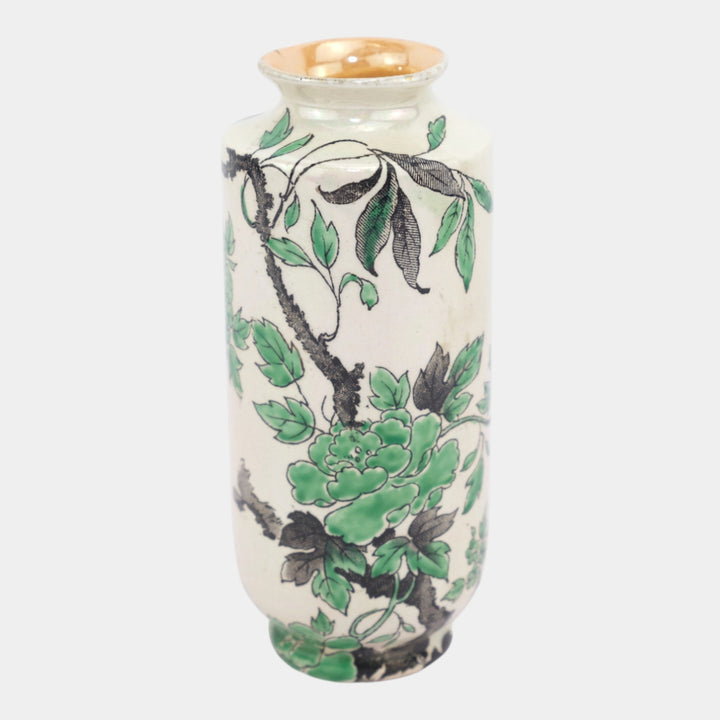 Shelley 1920s English Art Porcelain Indian Peony Pearl Lustre Vase 793