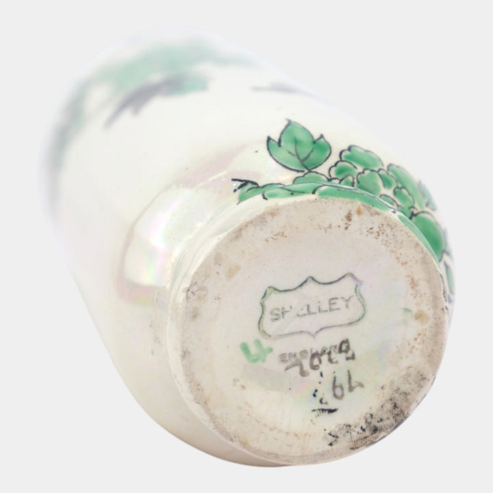 Shelley 1920s English Art Porcelain Indian Peony Pearl Lustre Vase 793