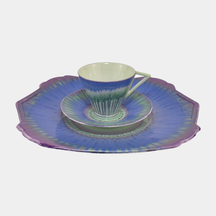 Shelley Harmony English Vintage Bone Chine Art Deco Drip Teacup Saucer Cake Plate