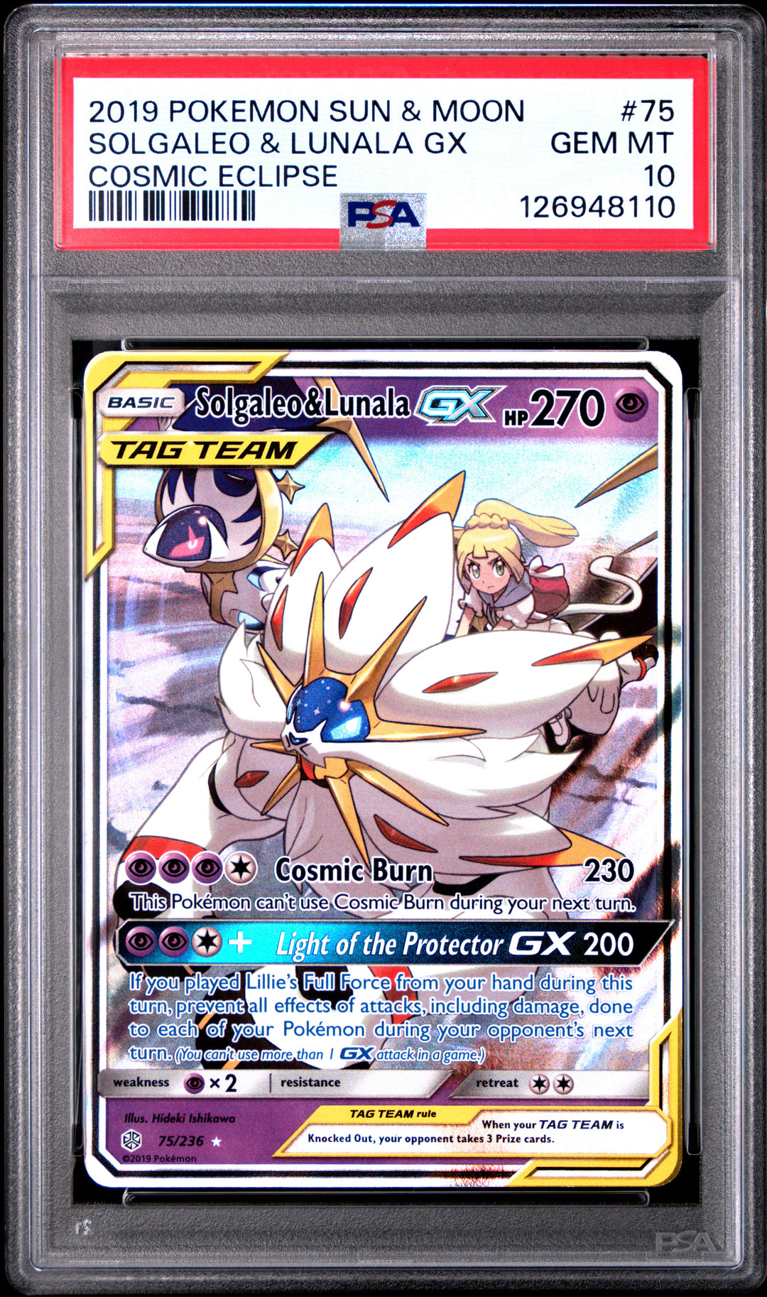 2019 Solgaleo & Lunala Gx PSA Pokemon Sun & Moon Cosmic Eclipse Cosmic Eclipse 7